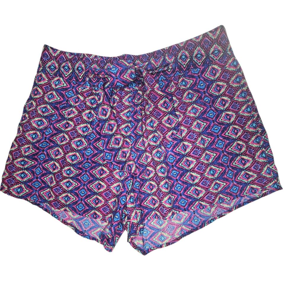 Swimsuits For All Sasha Geometricl Tie-Waist Beach Cover-up Shorts NWT 14-16